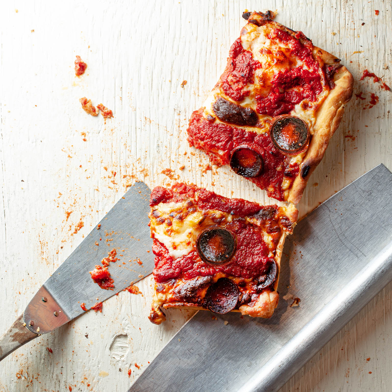 Homemade Detroit-style Pepperoni Pizza · Simple Artistic Cooking